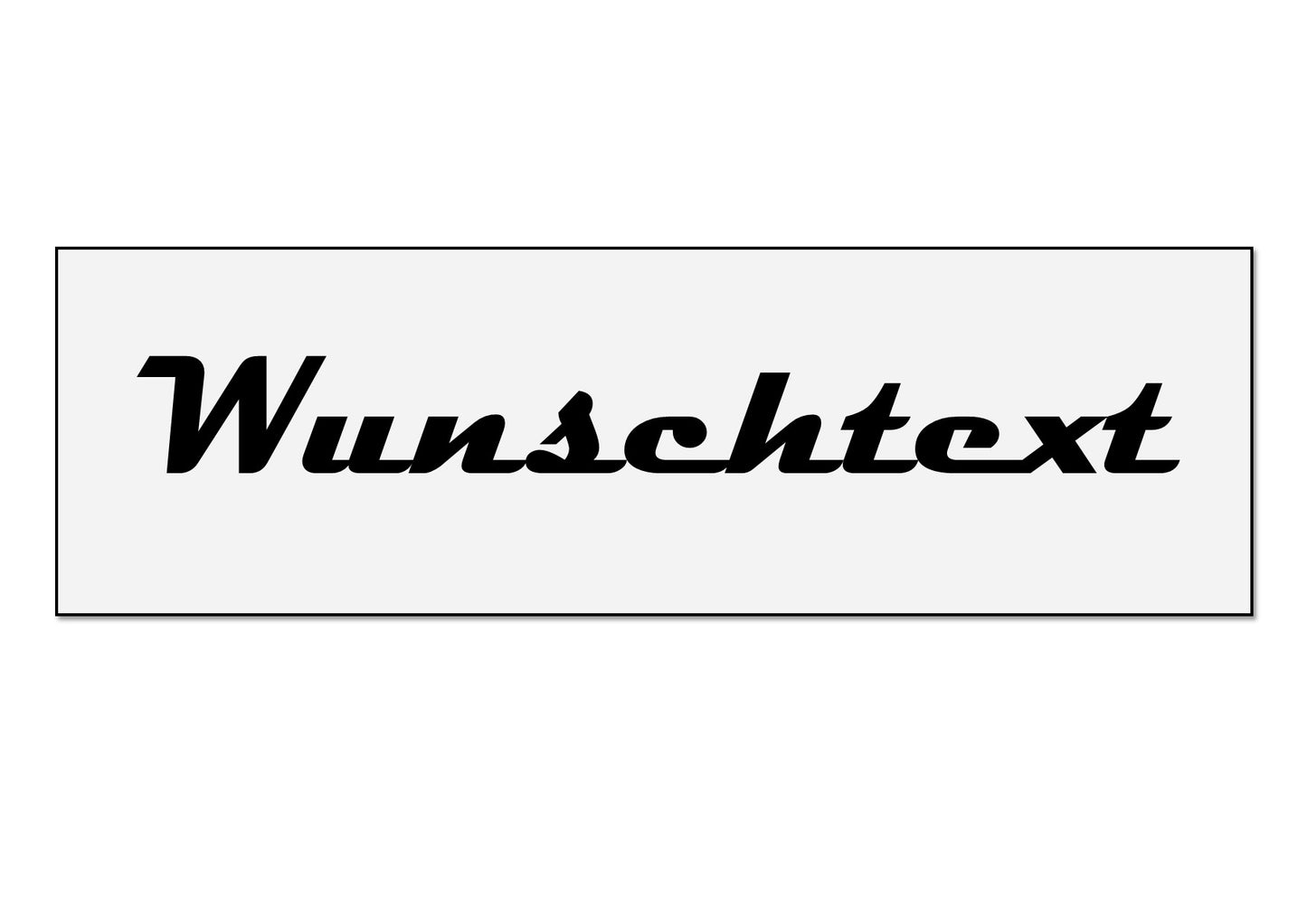 Schild Weiß / Gravur-Schrift Schwarz 3 mm Wetterfest Acryl