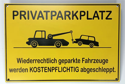 Schild Gelb / Gravur-Schrift Schwarz 3 mm Wetterfest Acryl